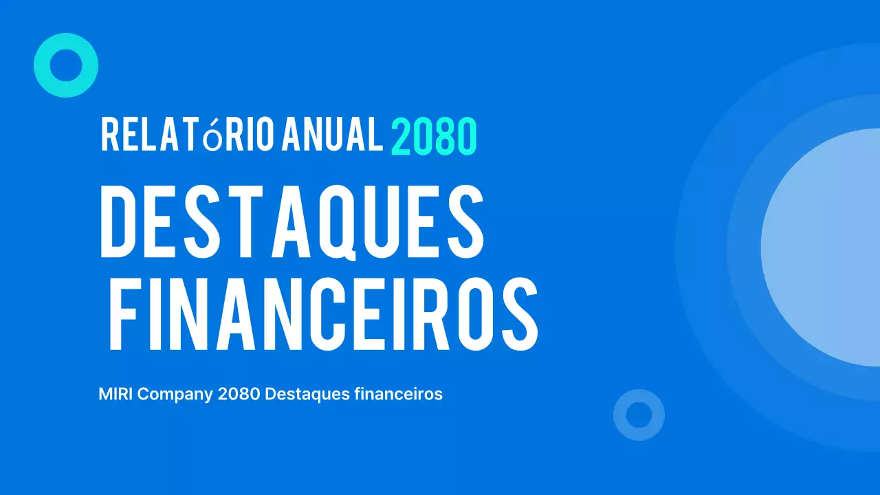 Análise de Relatório Financeiro Blue Modern