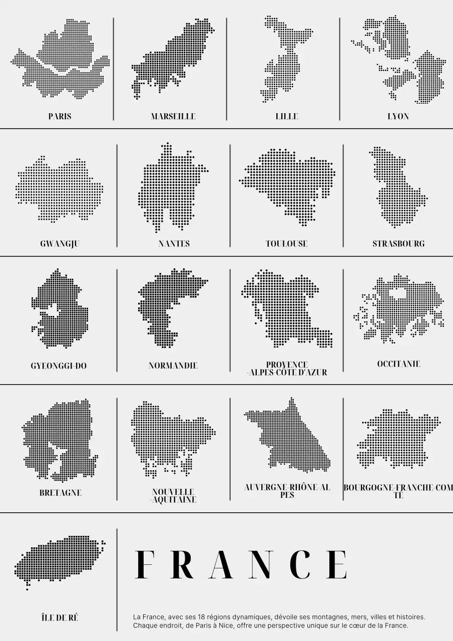 Exposition de cartes simples et noires de la Corée