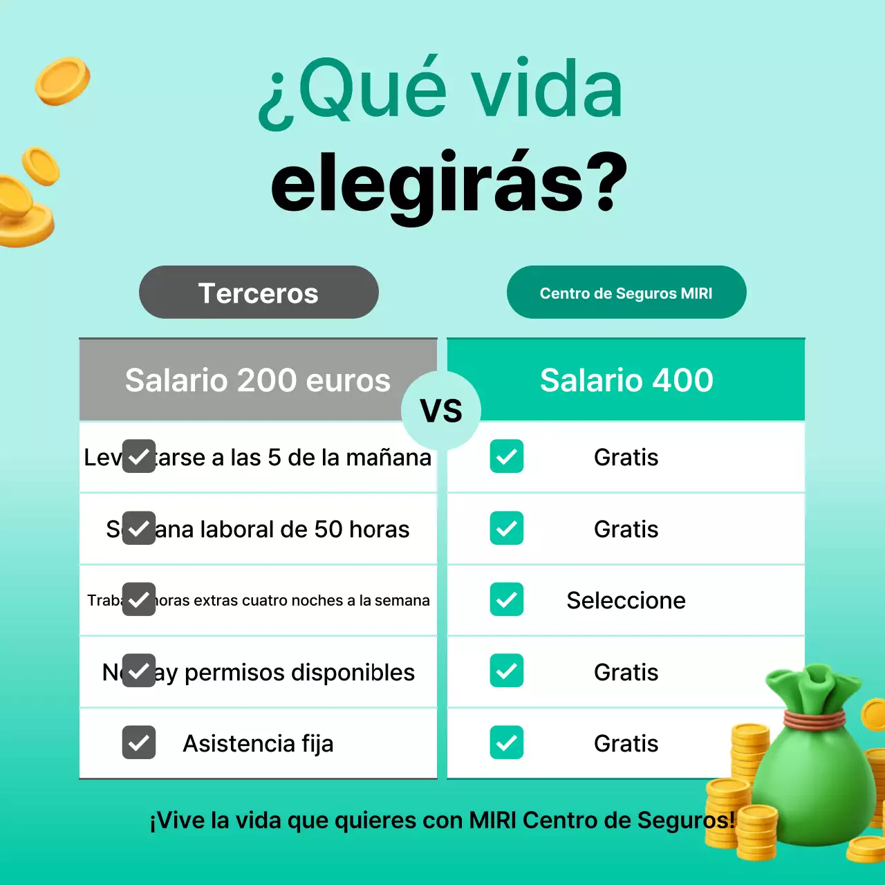 Anuncio de selección de empleo moderno de Mint