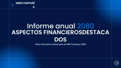 Informe de finanzas modernas azules