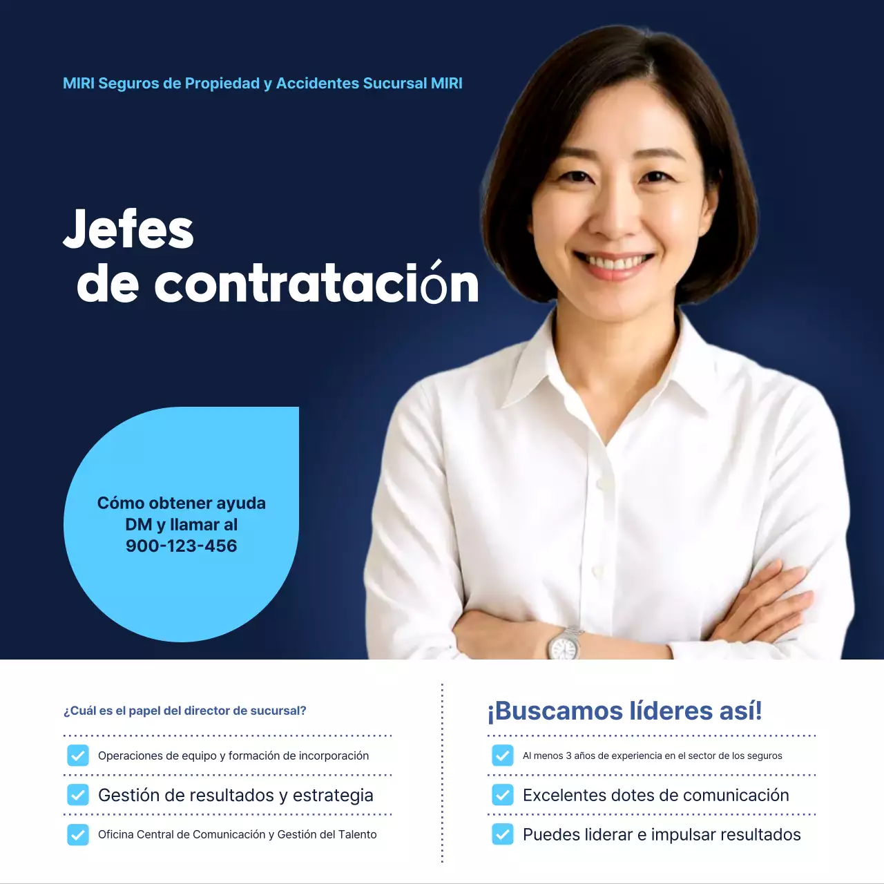 Aviso de contratación de Blue Modern