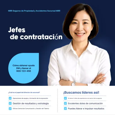 Aviso de contratación de Blue Modern