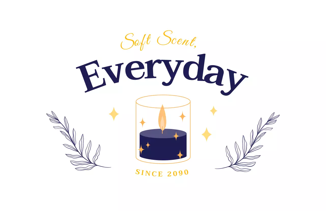 ネイビー モダン ロゴ