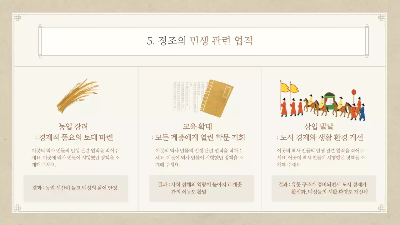 베이지 전통 역사 교육 자료