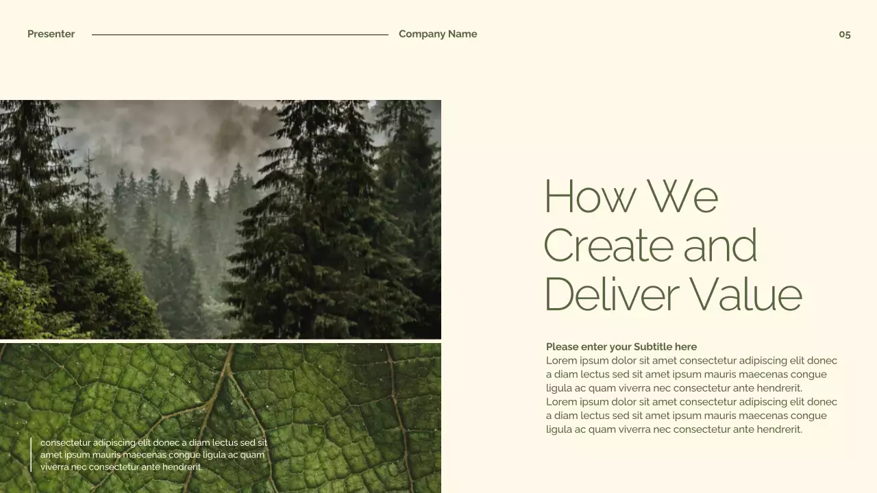 Green Minimal Environmental Presentation