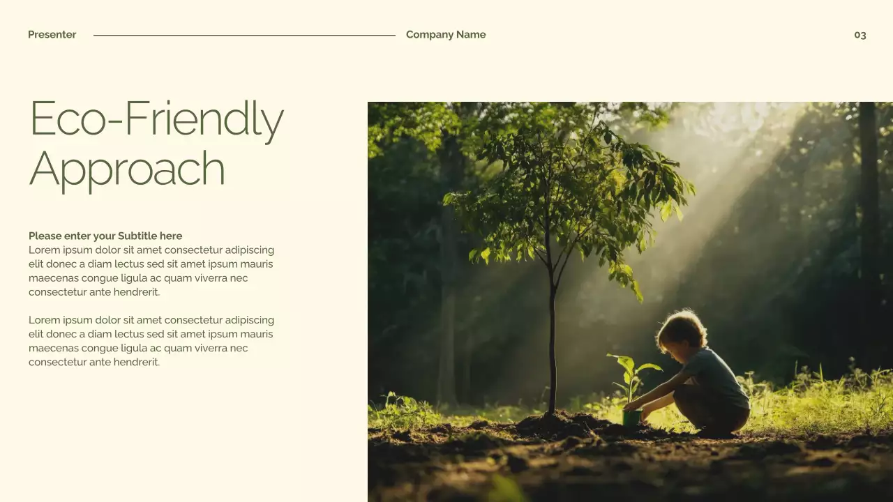 Green Minimal Environmental Presentation