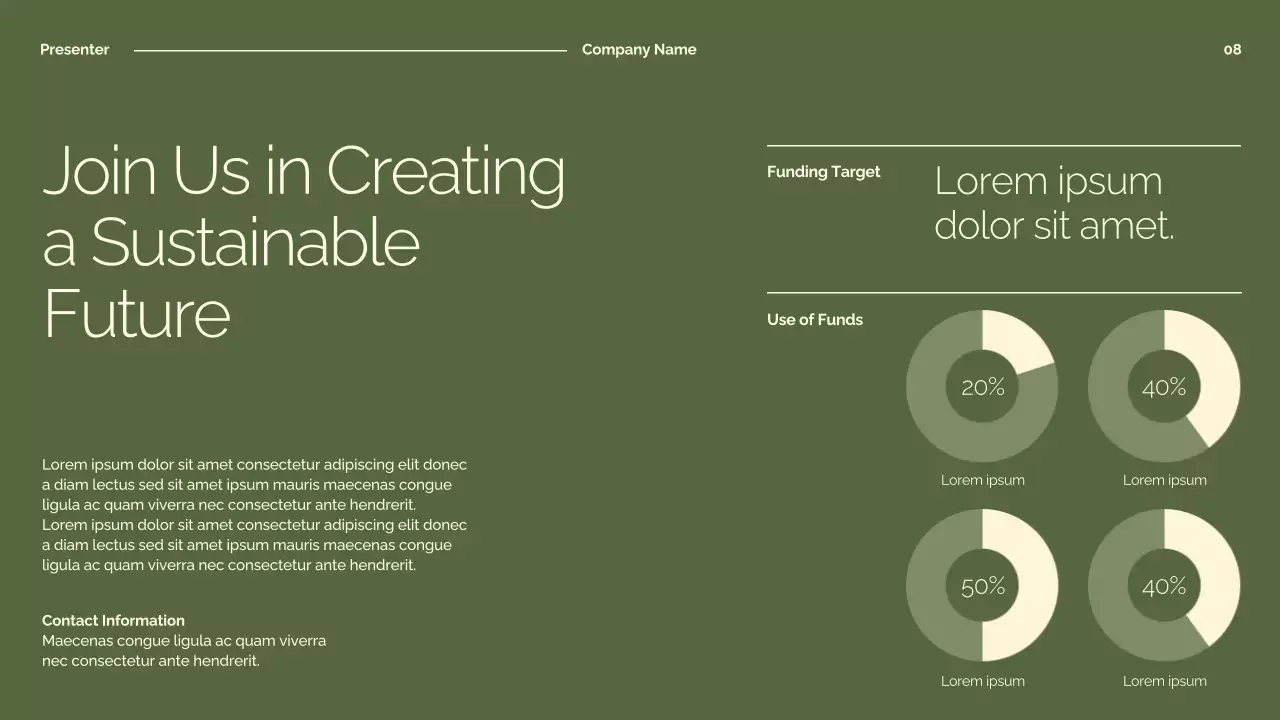Green Minimal Environmental Presentation