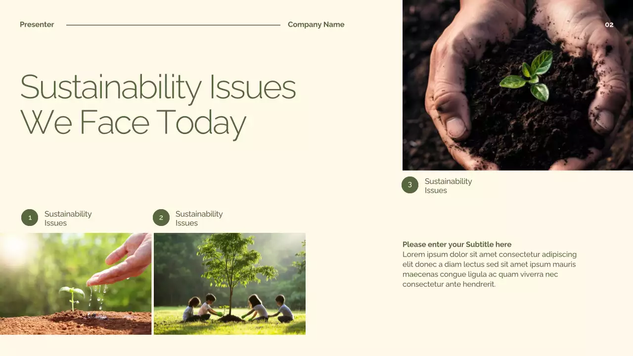 Green Minimal Environmental Presentation