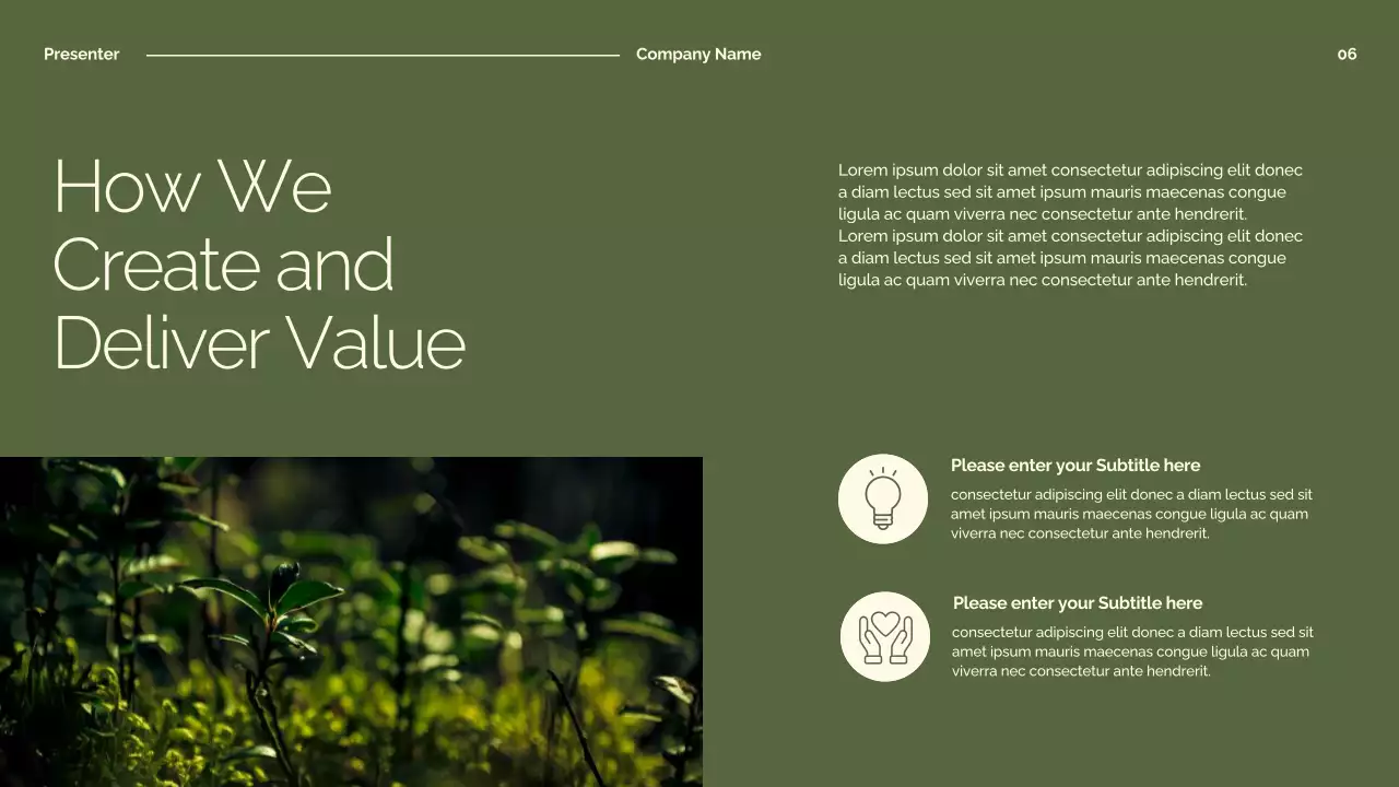 Green Minimal Environmental Presentation