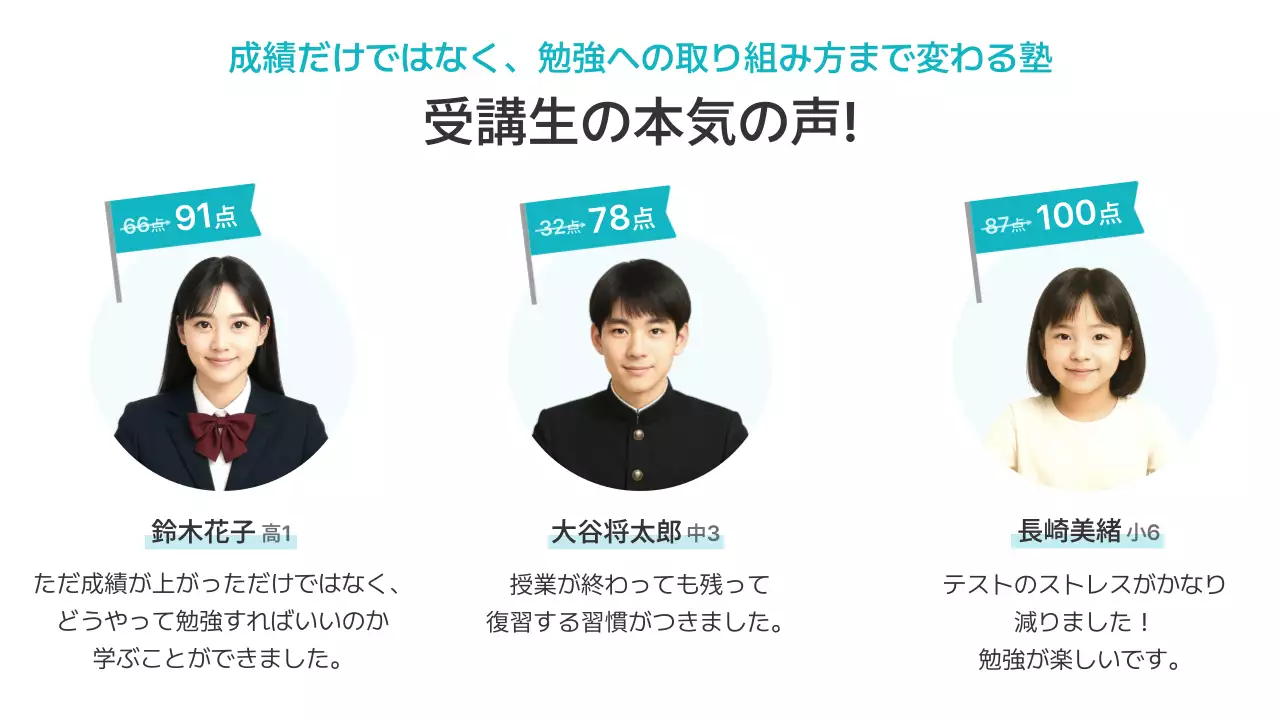 ブルー モダン 教育 詳細ページ