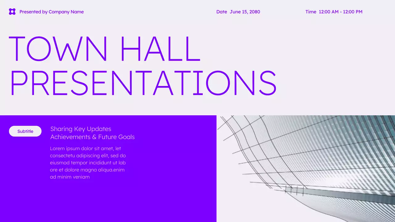 Purple Modern Business Presentation