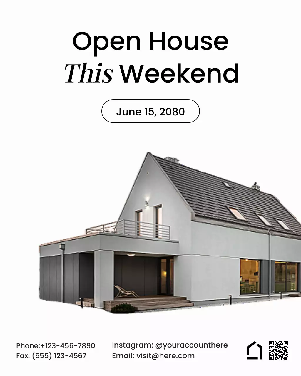 화이트 모던 부동산 공고