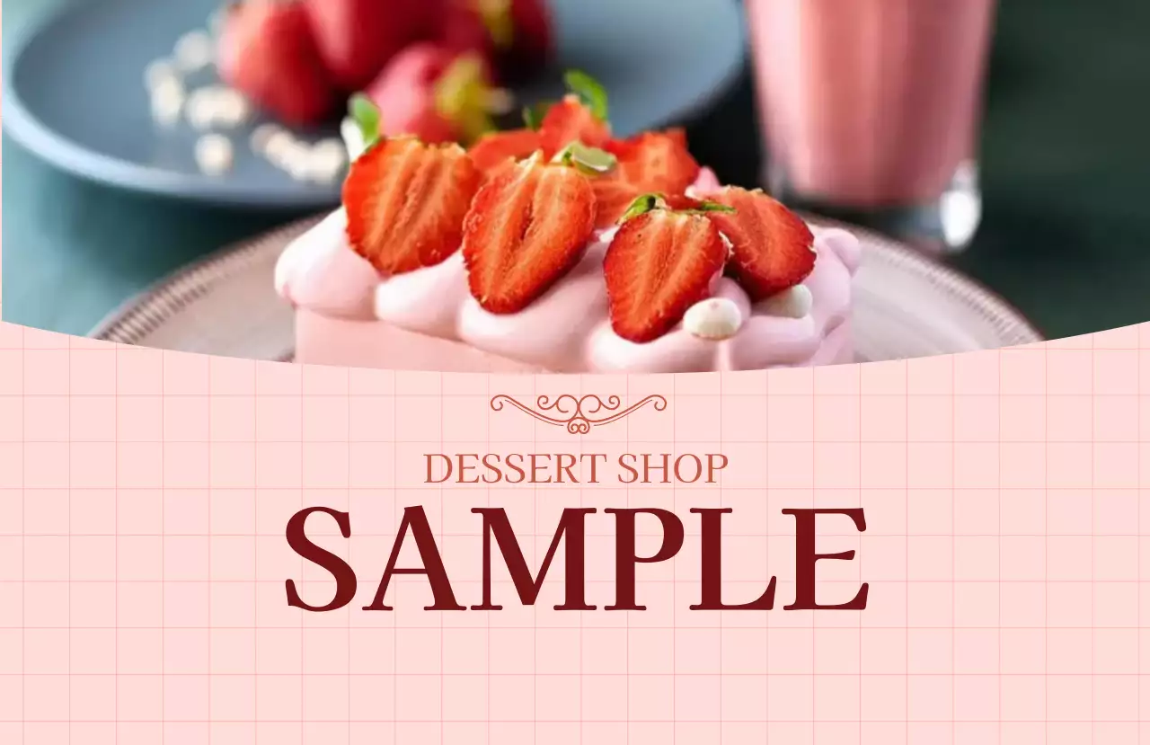 ピンク オシャレ デザート メニュー