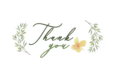 緑 上品 感謝 カード イラストサンキュー