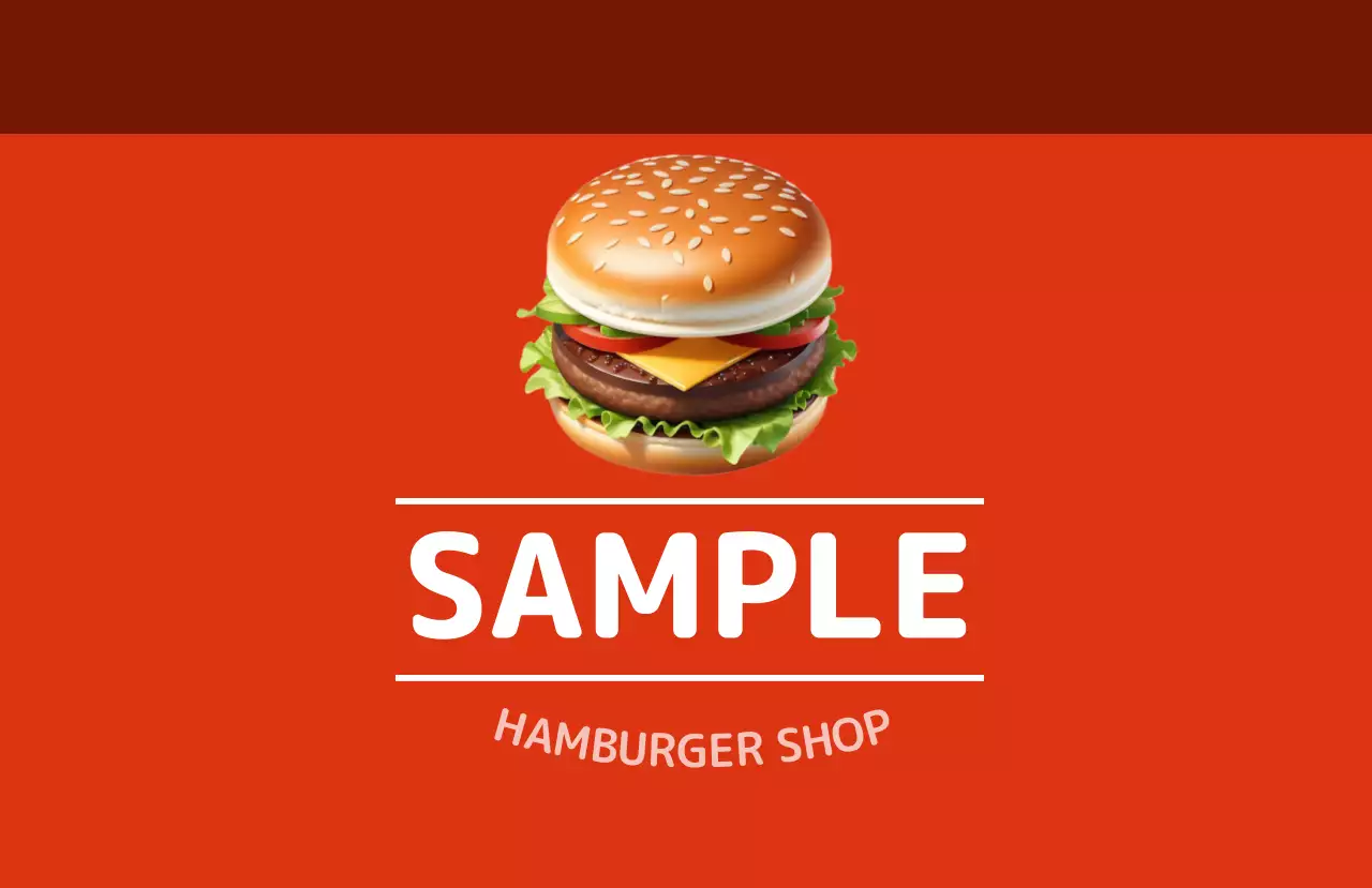 赤 モダン ハンバーガー ロゴ