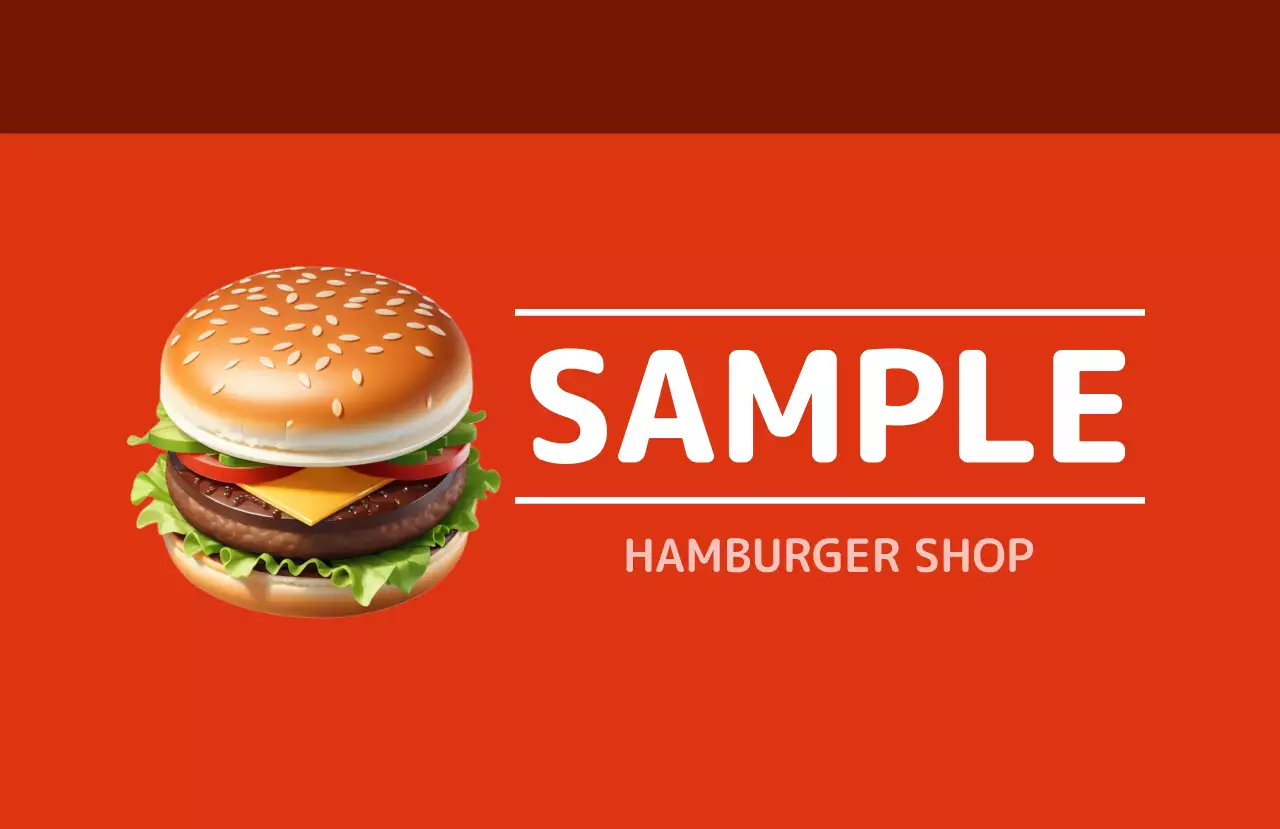 赤 モダン ハンバーガー ロゴ