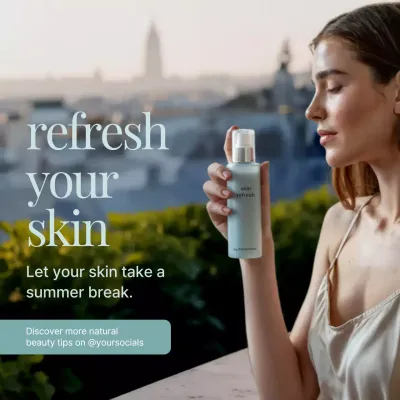 Green Elegant Skincare Advertisement Instagram Post