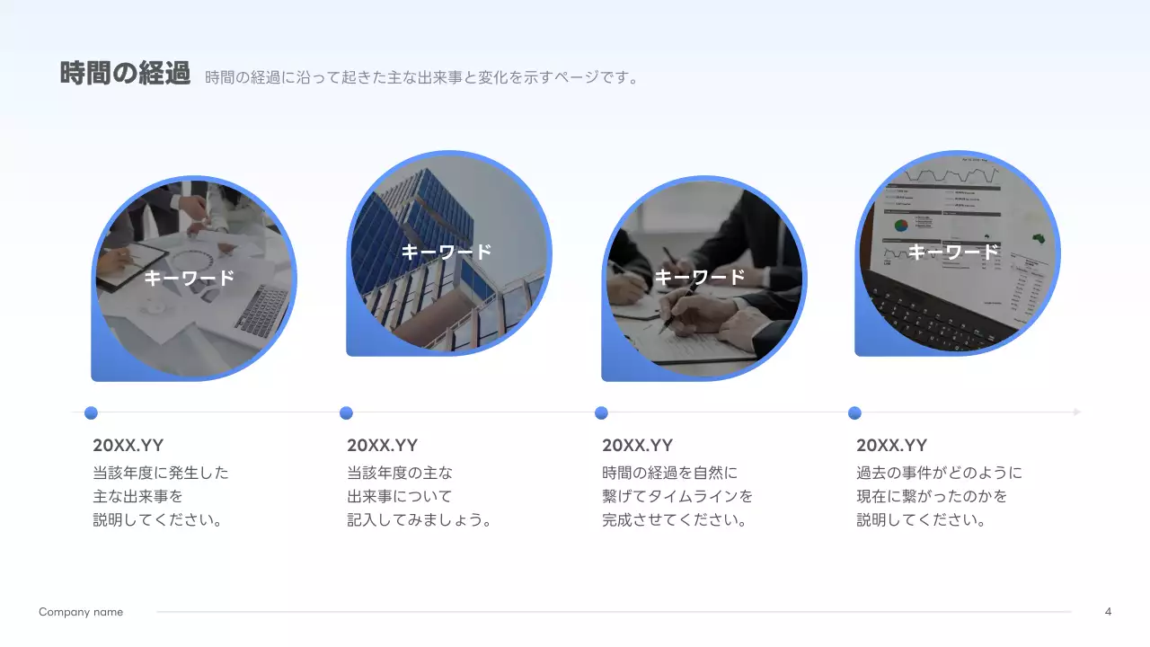 青 シンプル ビジネス プレゼンテーション