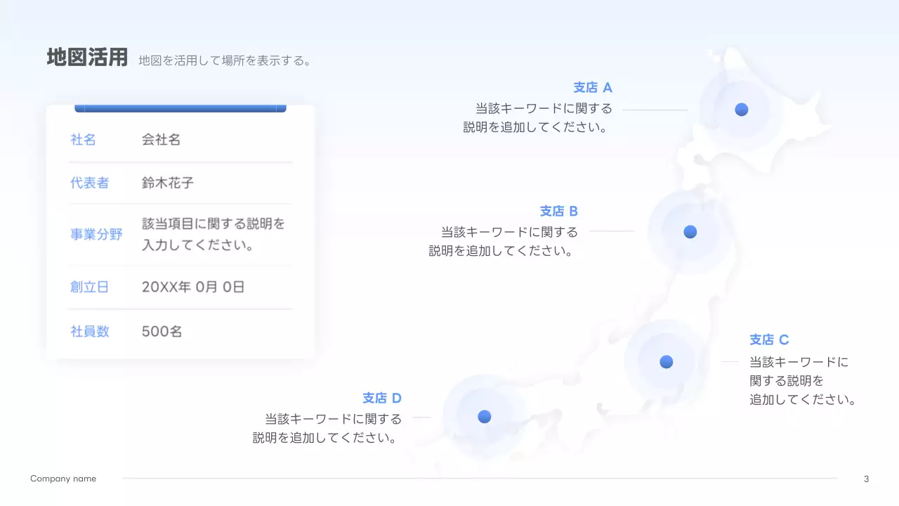 青 シンプル ビジネス プレゼンテーション