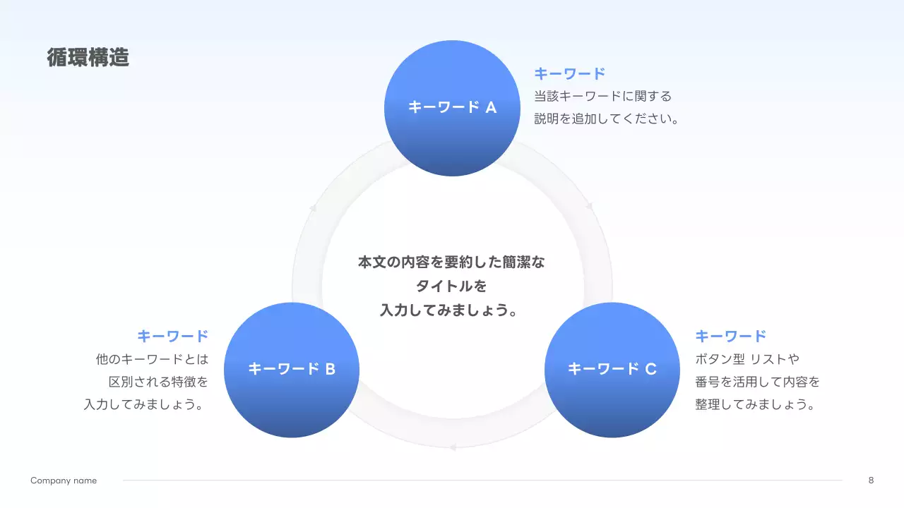 青 シンプル ビジネス プレゼンテーション