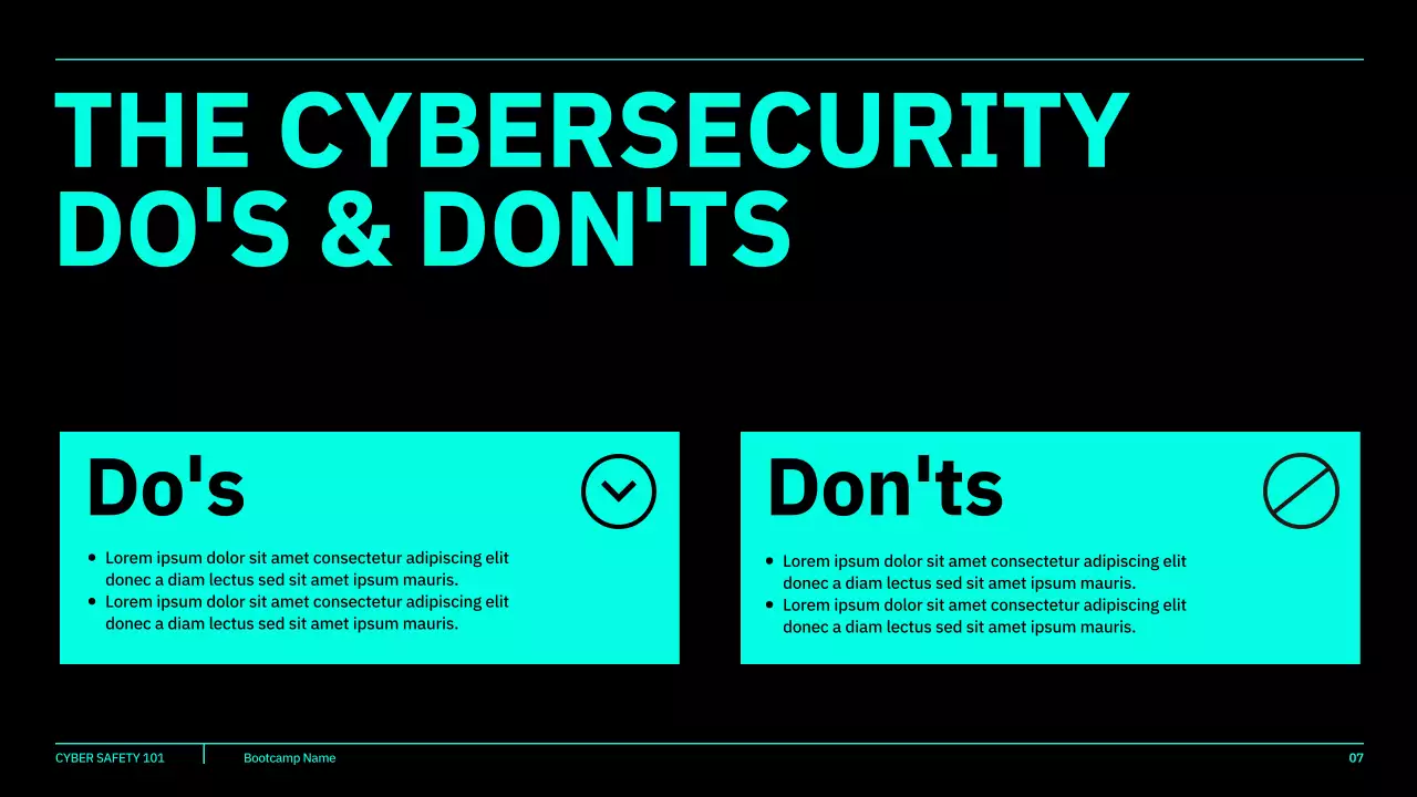 Teal Cyber Safety Course Presentation