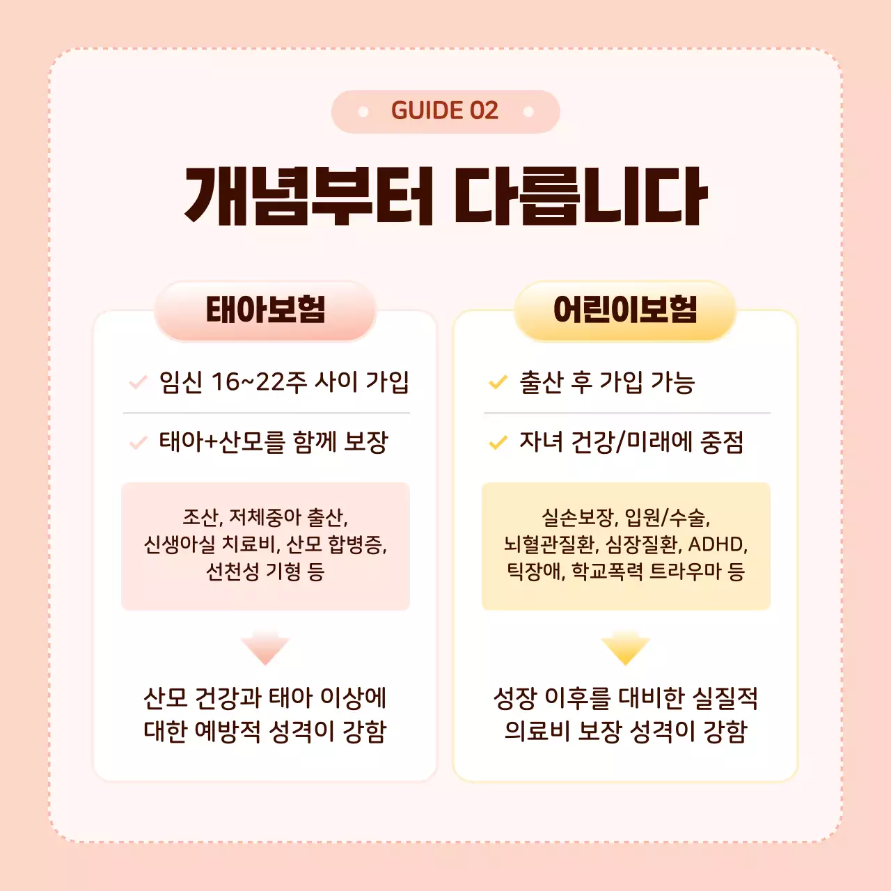 핑크 아기자기한 보험 정보