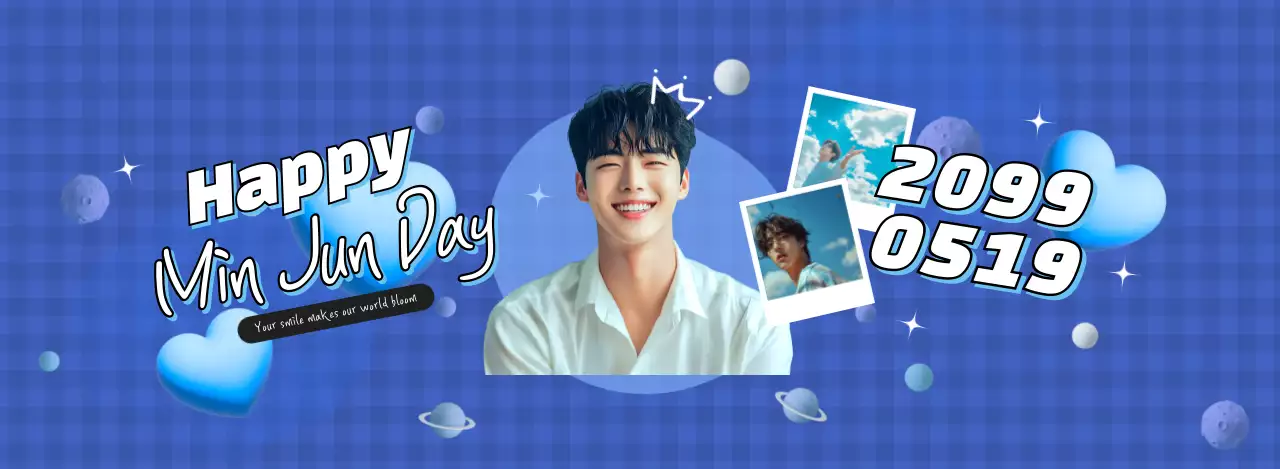 青 ポップ 誕生日 ポスター アイドル誕生日カフェ