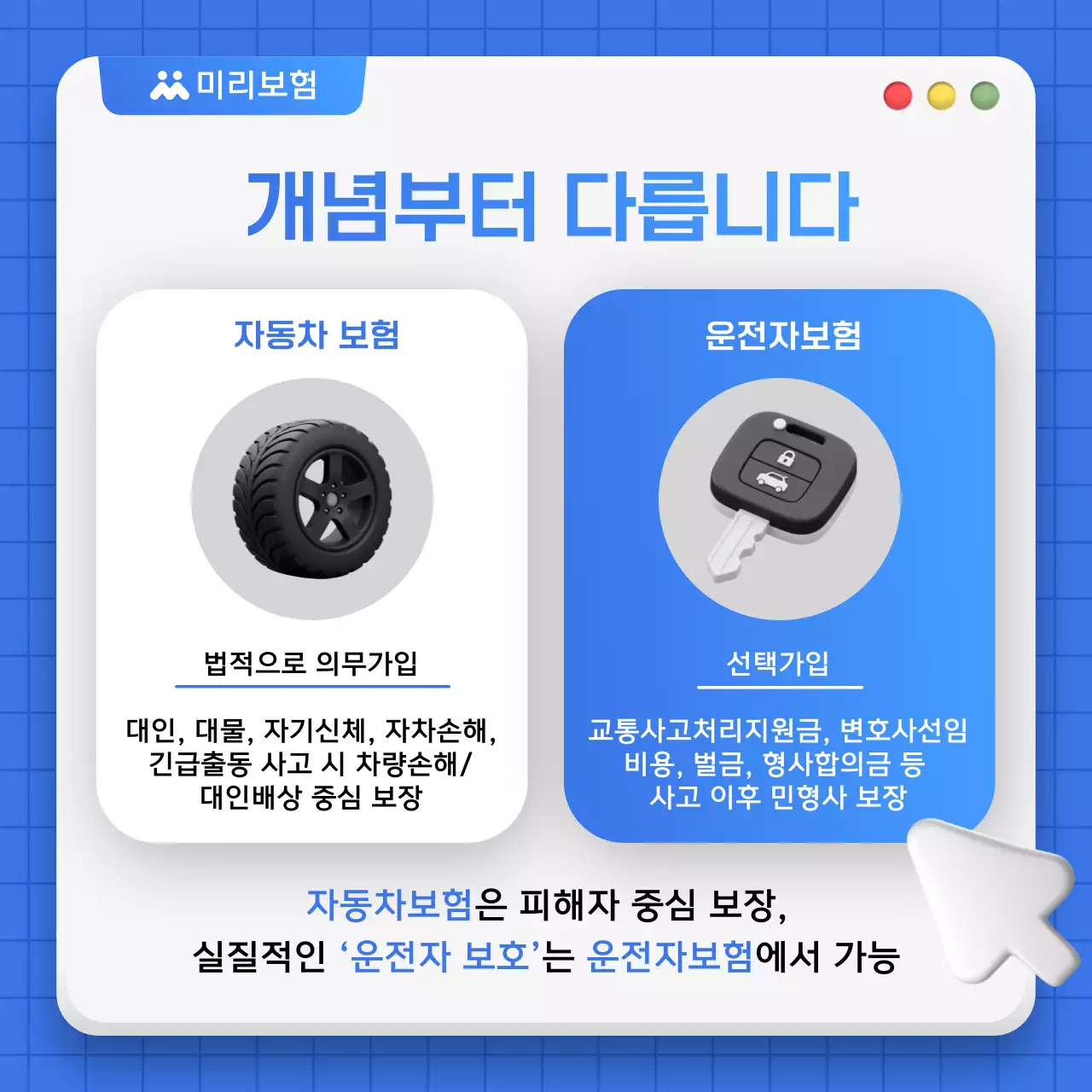 파랑 심플 자동차 보험 광고