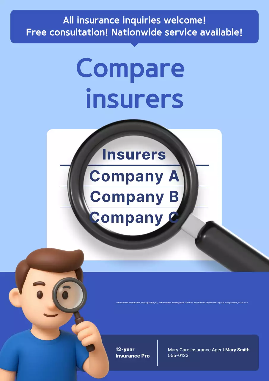 Anúncio da Sky Blue Modern Insurance Consulting