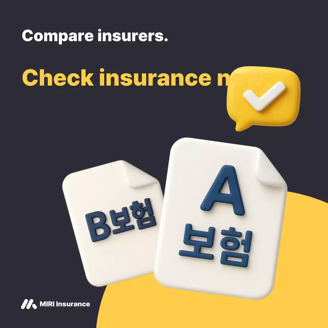 Iklan Asuransi Modern Hitam