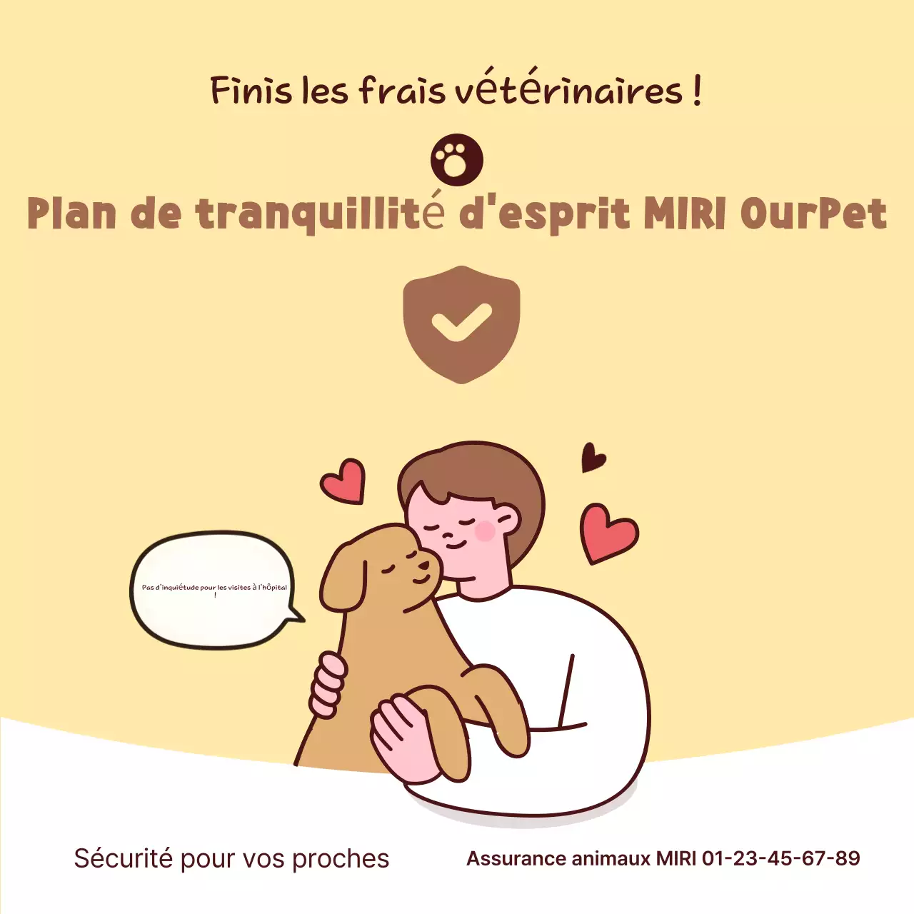Publicité pour l'assurance pour animaux de compagnie Beige Baby