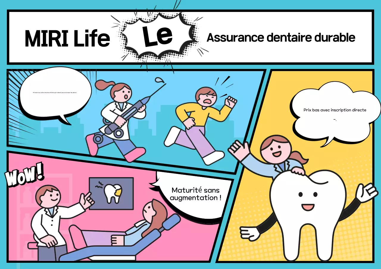 Publicité d'assurance Blue Cartoon