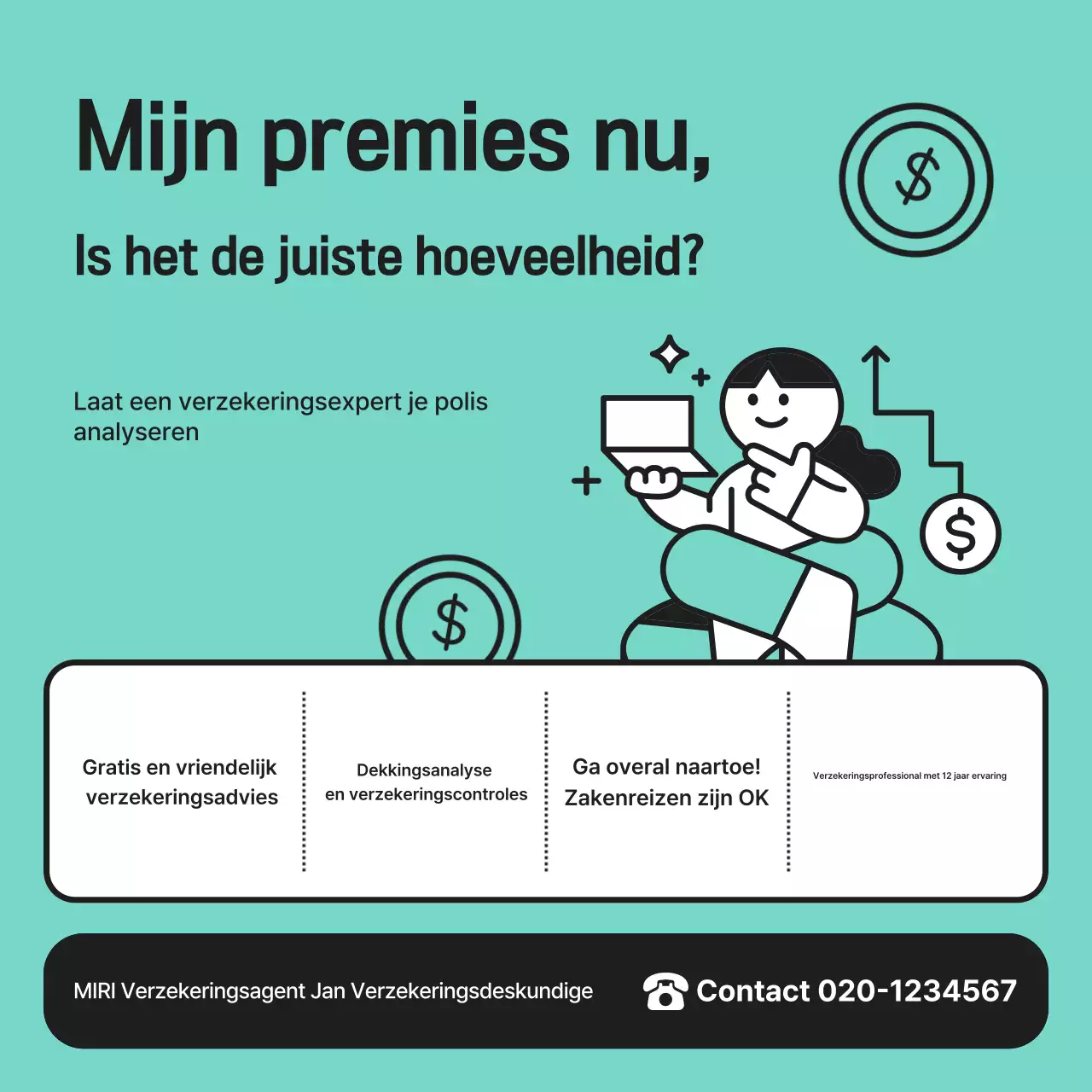 Advertentie voor Mint Modern Insurance Consulting
