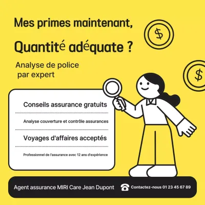 Publicité d'assurance simple jaune