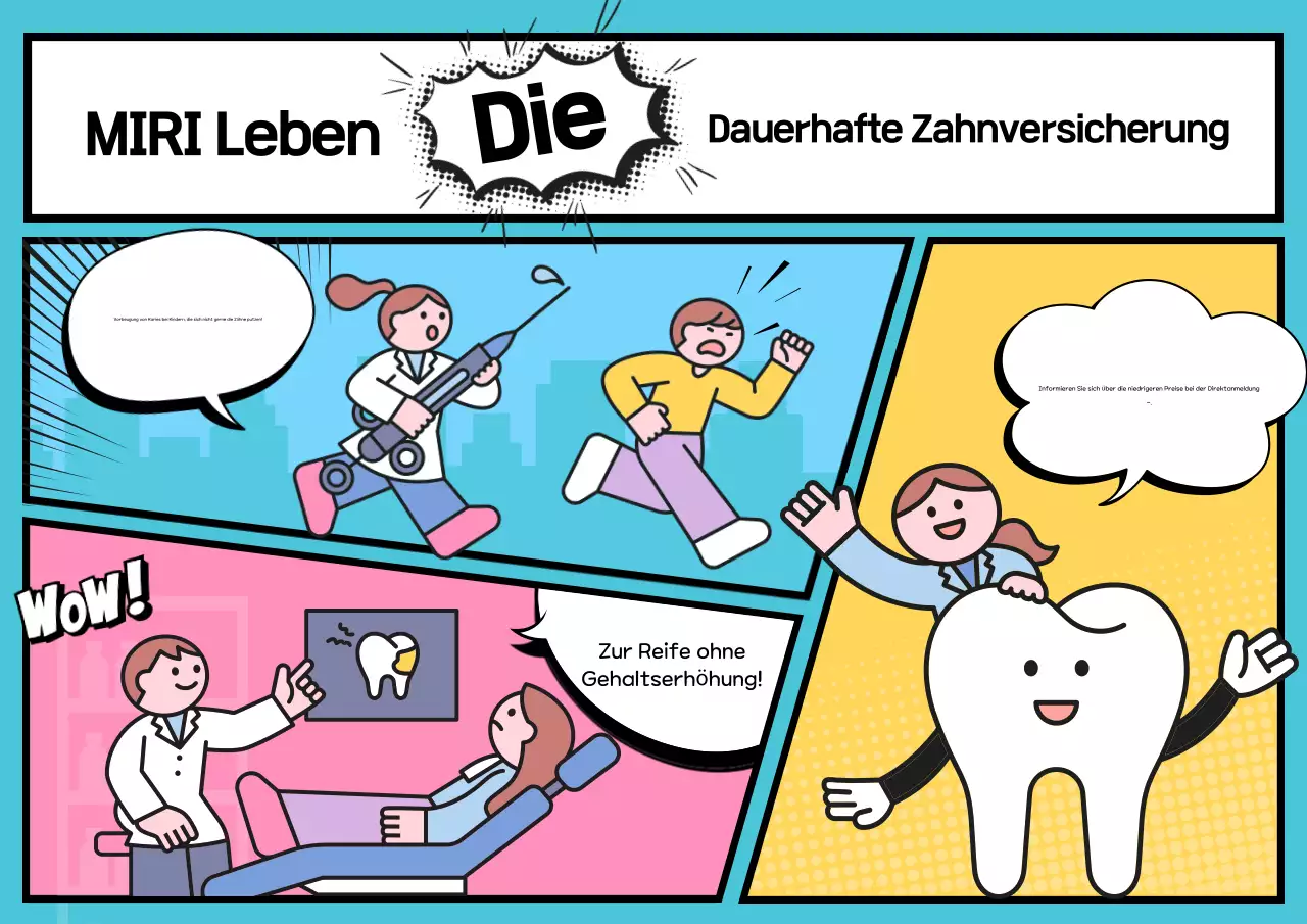 Blaue Cartoon-Versicherungsanzeige