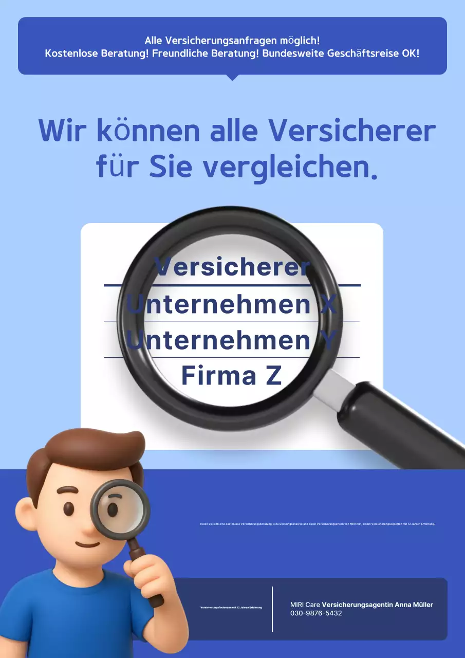 Sky Blue Modern Insurance Consulting Anzeige
