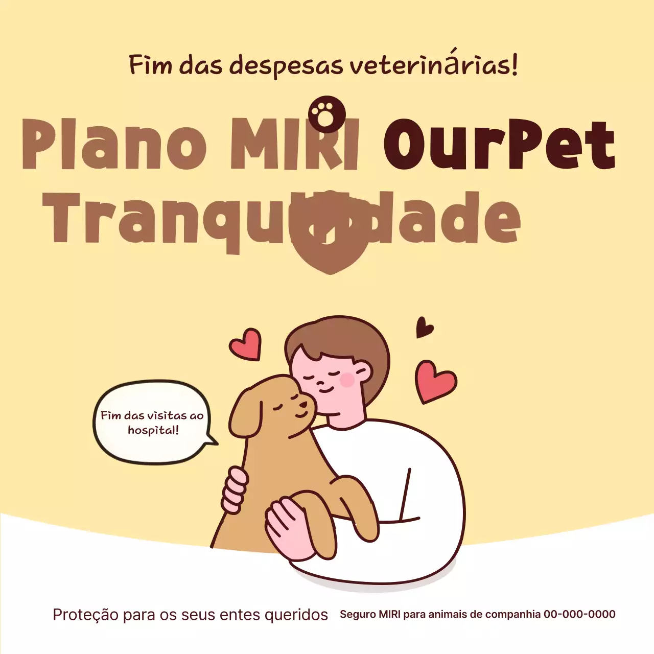 Anúncio de seguro para animais de estimação Bege Baby