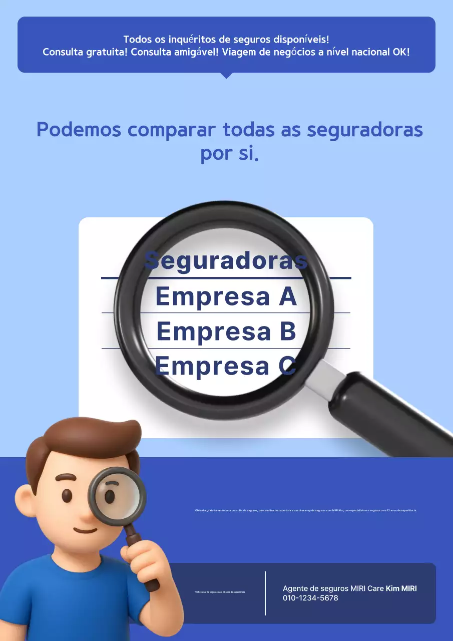 Anúncio da Sky Blue Modern Insurance Consulting