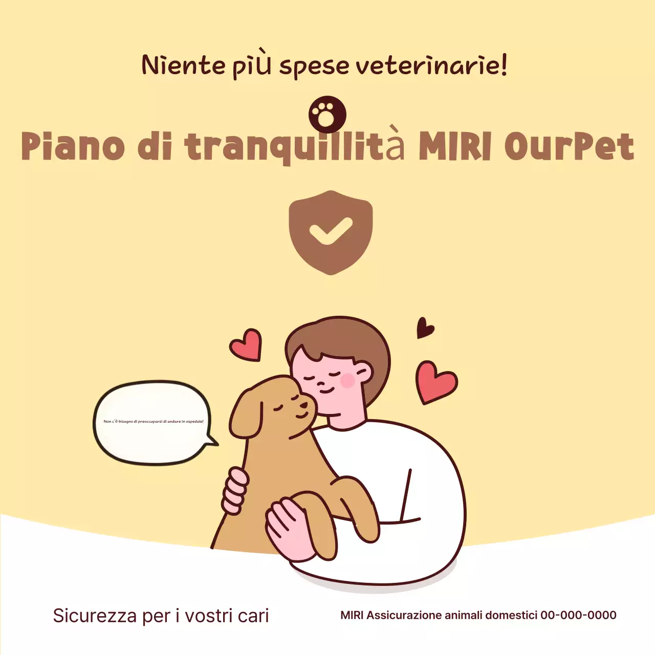 Pubblicità dell'assicurazione per animali domestici Beige Baby