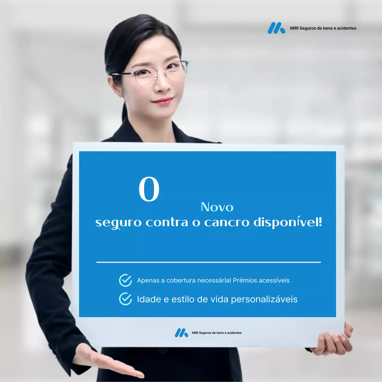 Anúncio de Seguro Moderno Azul