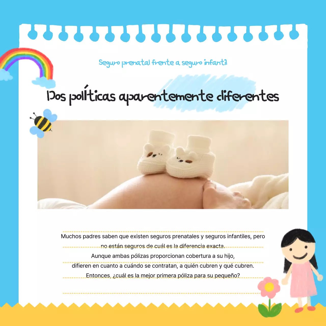 Guía de seguros para bebés Sky Blue