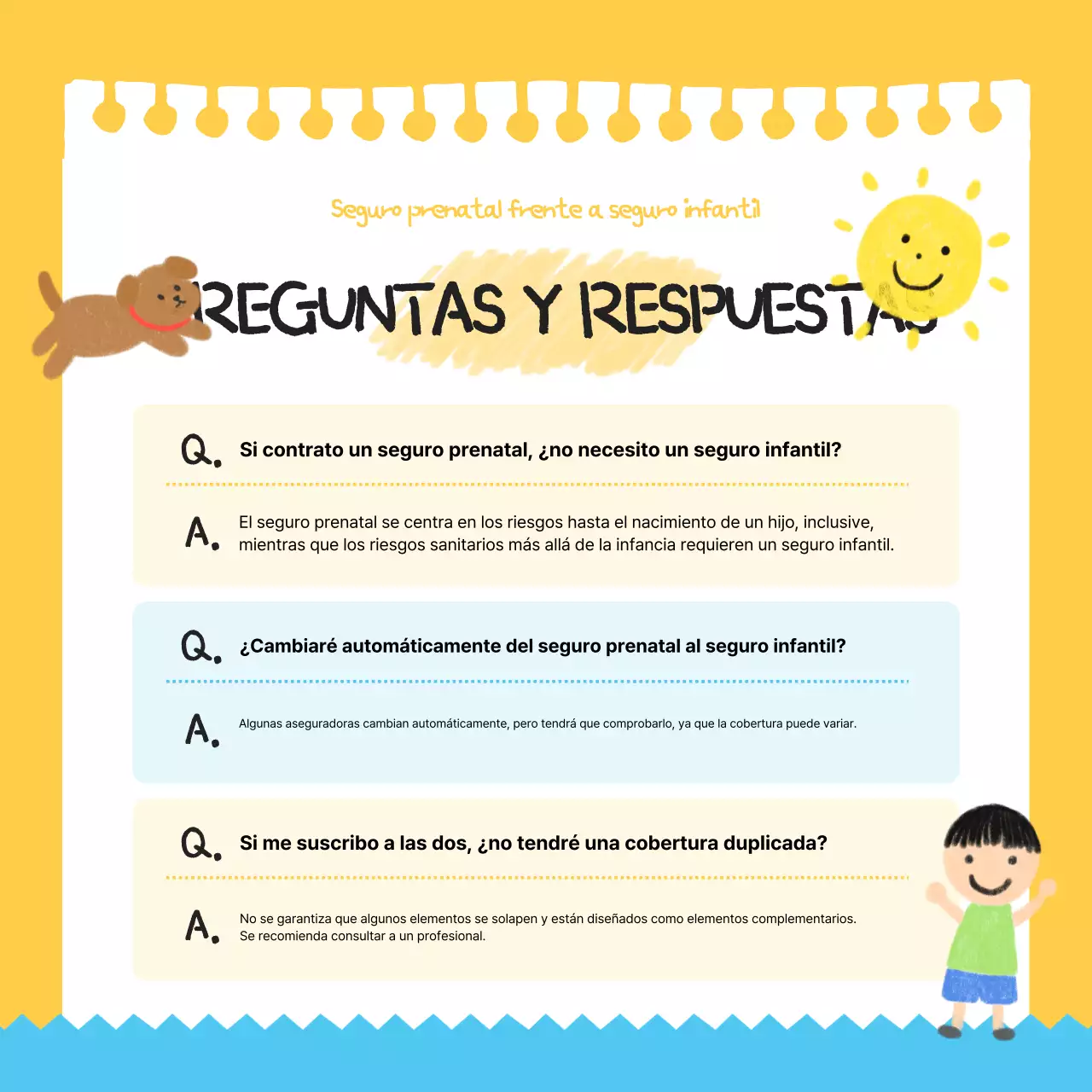 Guía de seguros para bebés Sky Blue