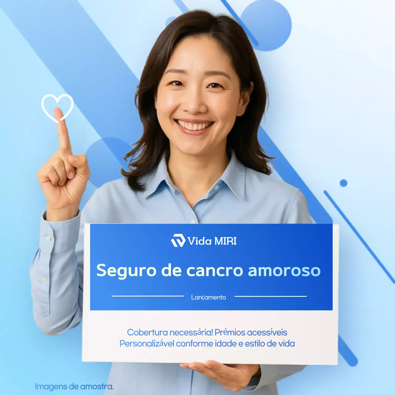 Anúncio de Seguro Moderno Azul