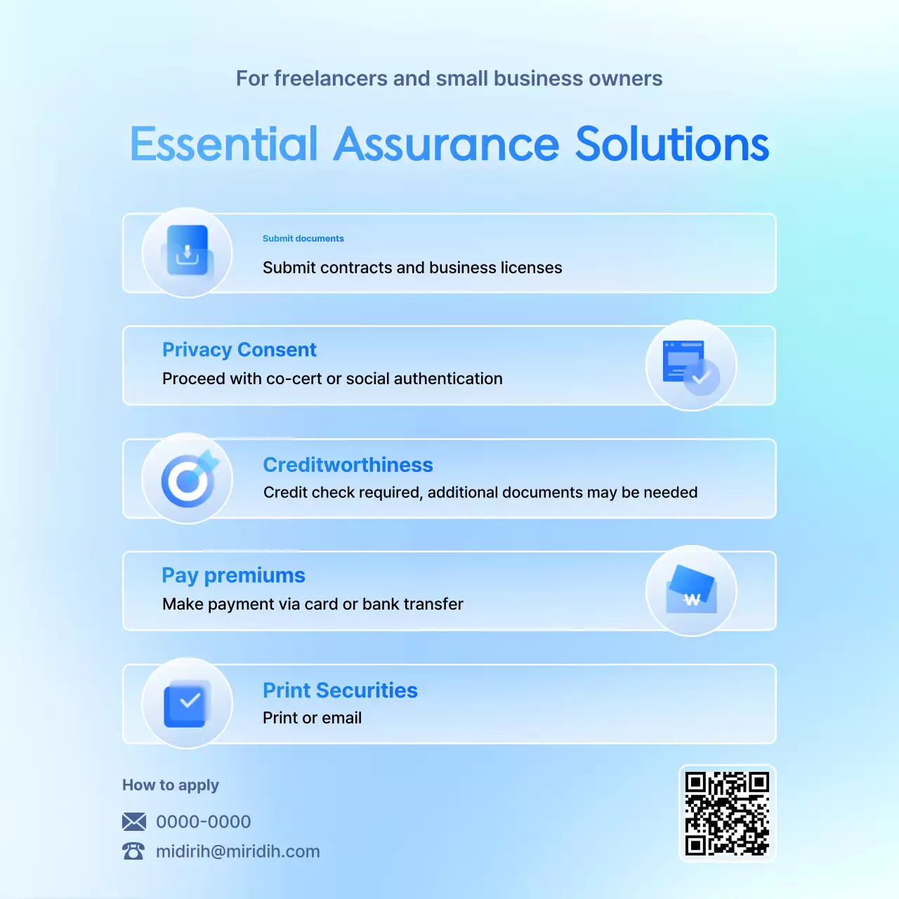 Promoção do Guia de Assinatura do Seguro Sky Blue Clean Guarantee