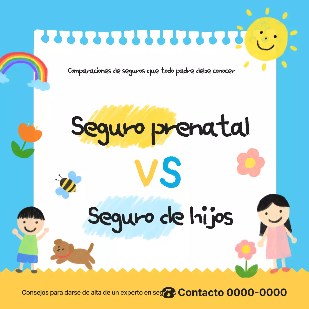 Guía de seguros para bebés Sky Blue
