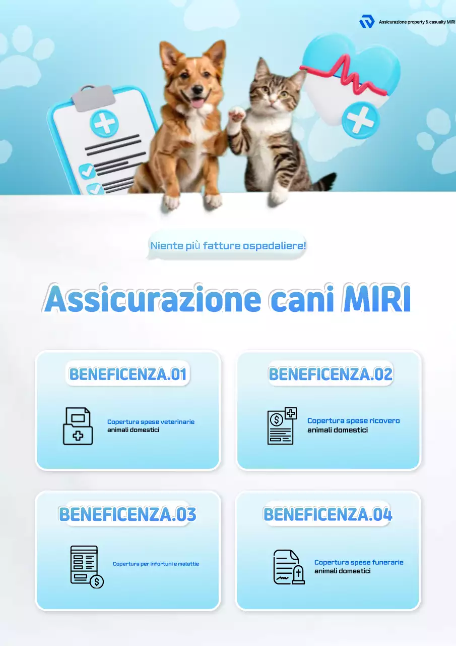 Promozione assicurazione per animali domestici "cielo azzurro"