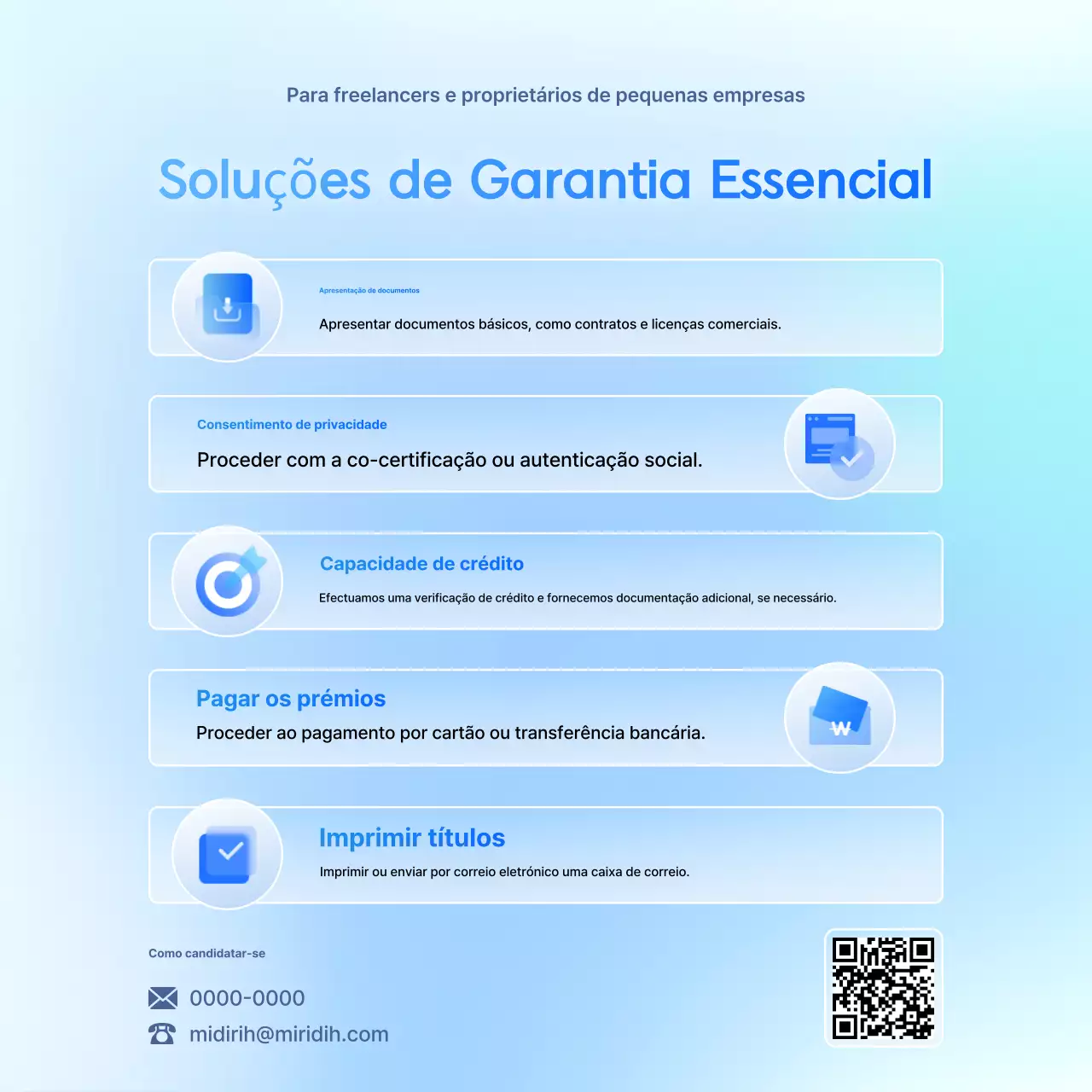 Promoção do Guia de Assinatura do Seguro Sky Blue Clean Guarantee