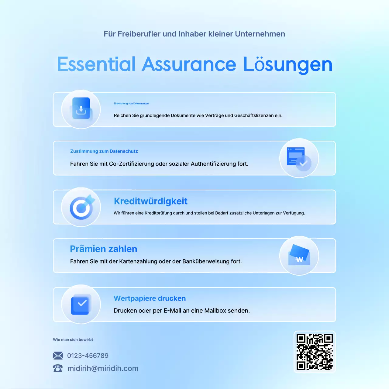 Werbung für den Abonnementleitfaden zur Sky Blue Clean Guarantee-Versicherung