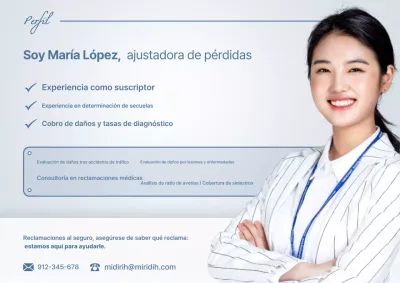 Promoción del perfil del ajustador de pérdida de color azul limpio
