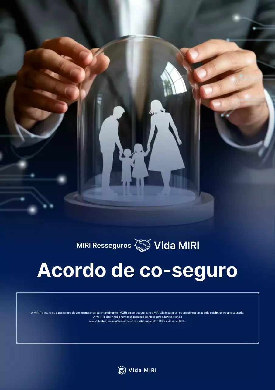 Promoção de negócios de resseguro azul moderno